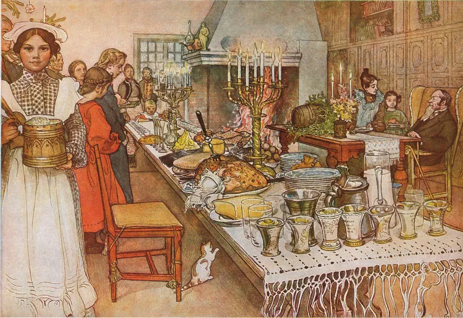 Nochebuena Carl Larsson Christmas Eve dinner